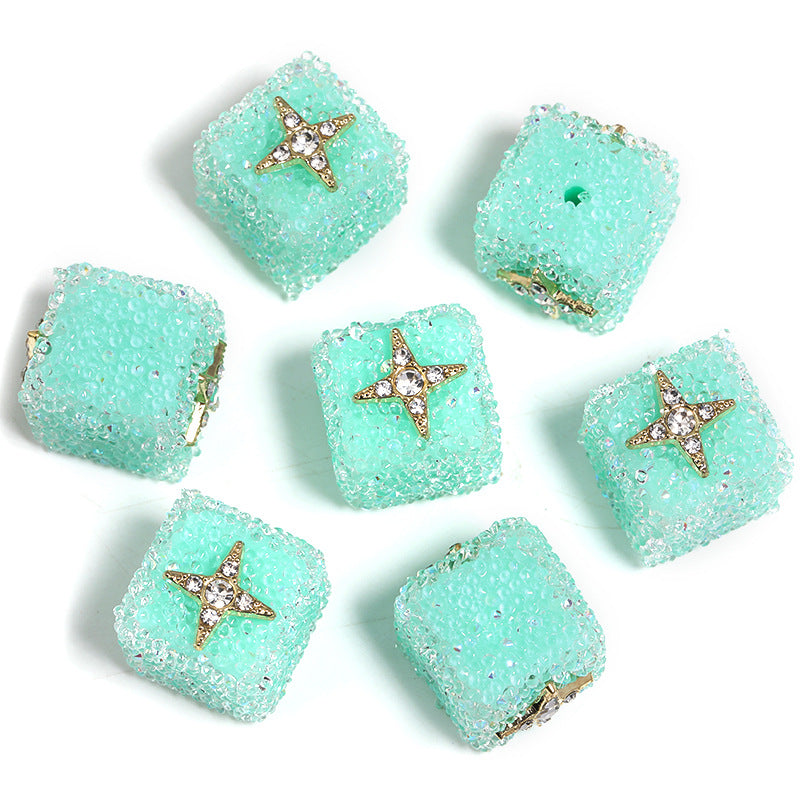 Wholesale of 5pcs Water Diamond Sugar Beads Butterfly Five Pointed Star Square Diamond Ball Beads ACC-BDS-BLG009