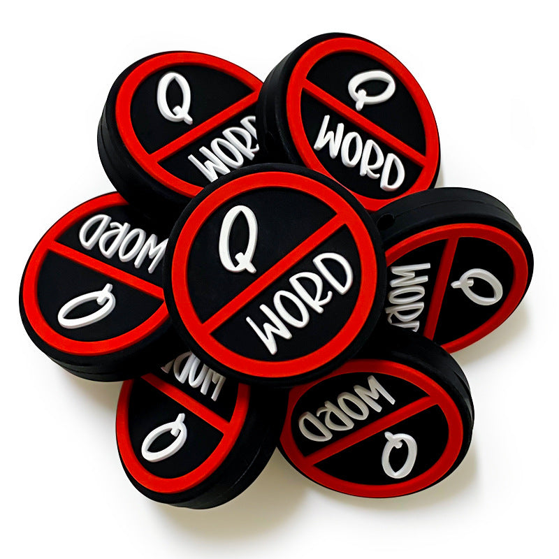 Wholesale 10pcs Black and Red Round Silicone Focal Beads DIY Bead Pen Accessories ACC-BDS-WDX196