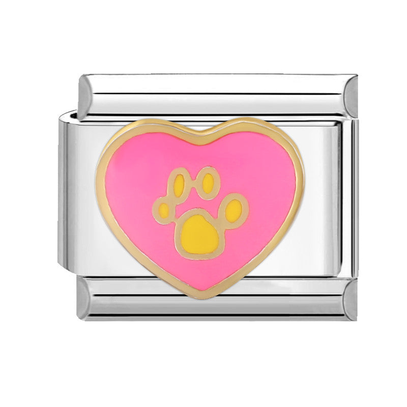 Wholesale Italian Charm Bracelet 9mm DIY Splicing Removable Pink Series Titanium Steel Composable Bracelet