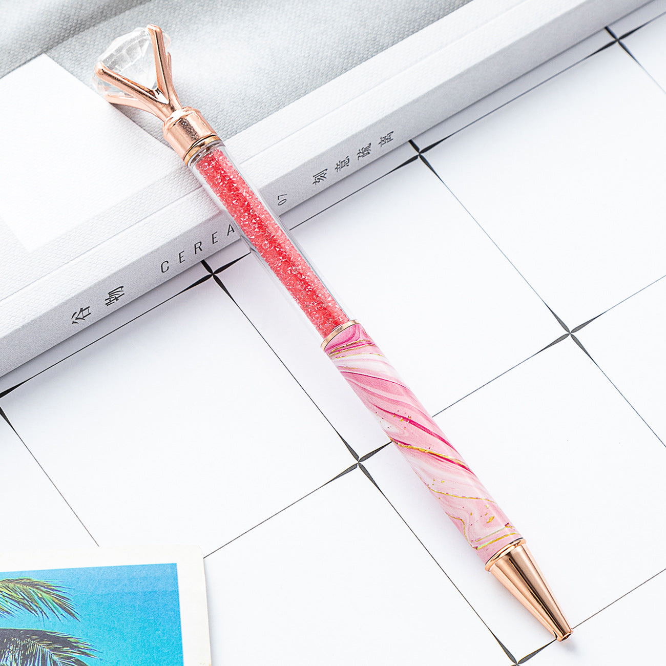 Wholesale Marbled Diamond Crystal Pen
