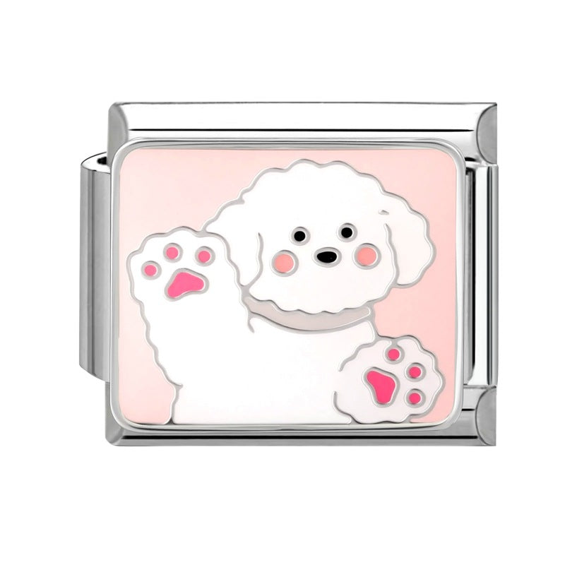 Wholesale  9mm Italian Charm Starter Bracelets DIY square Single Section Creative Stainless Steel Composable Bracelet