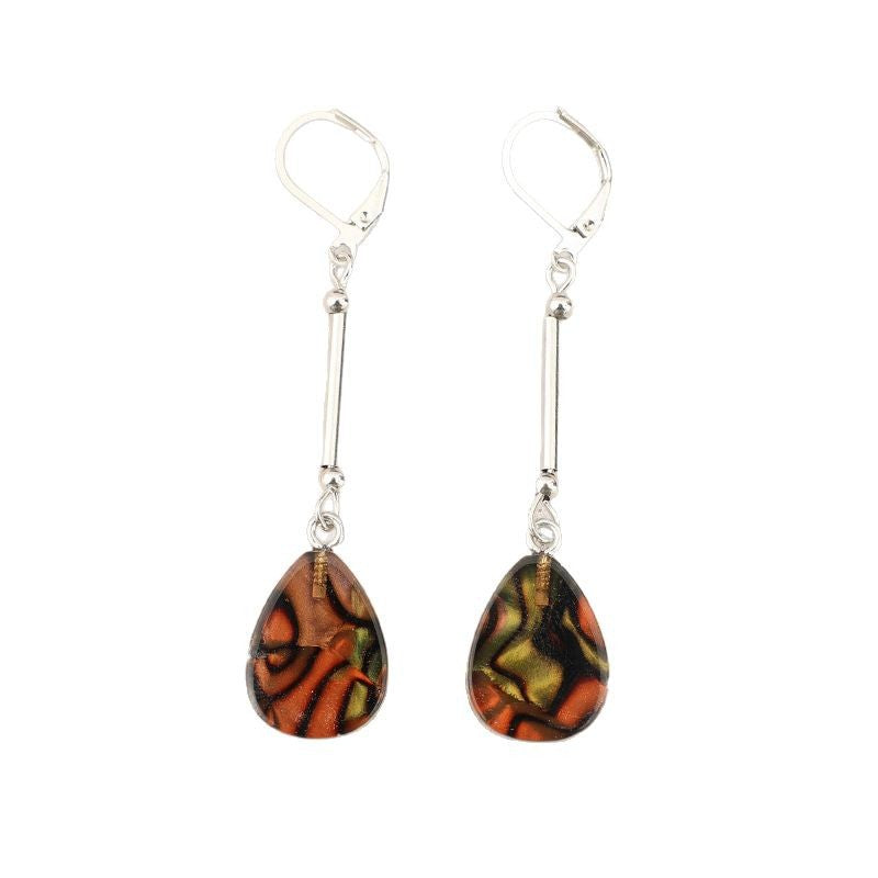 Wholesale Bohemian Retro Style Drop-Shaped Long Acrylic Earrings