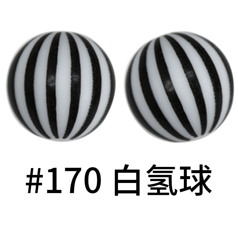 Wholesale 50pcs Western Style Leopard Skull Color Aztec Printed Silicone Balls Beads ACC-BDS-HeSheng005