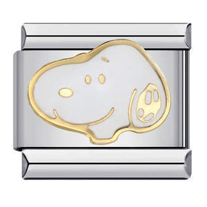 Wholesale Italian Modular Classic Cartoon Puppy Stainless Steel DIY Bracelet Bracelet