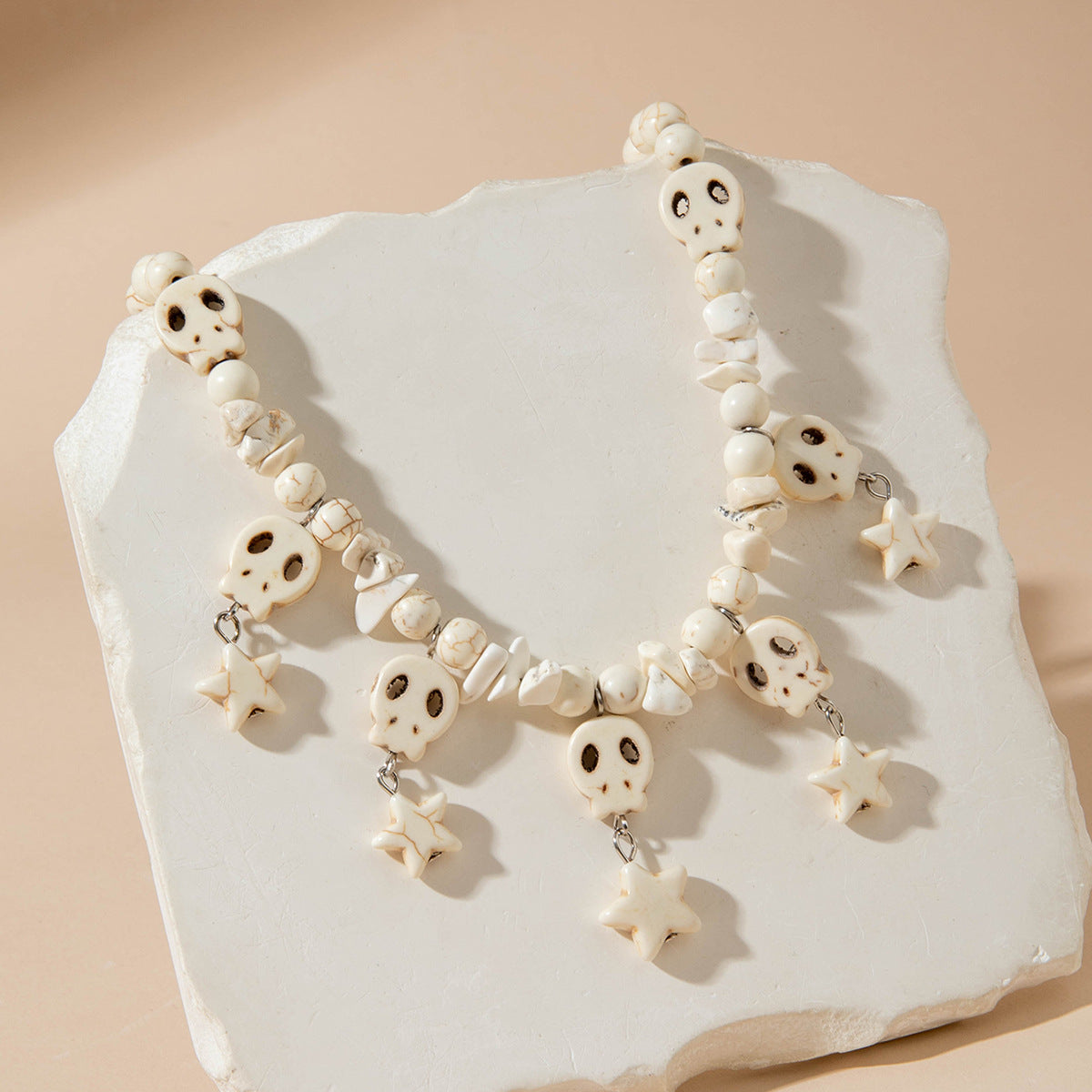 Wholesale Skull Clavicle Pentagram Necklace