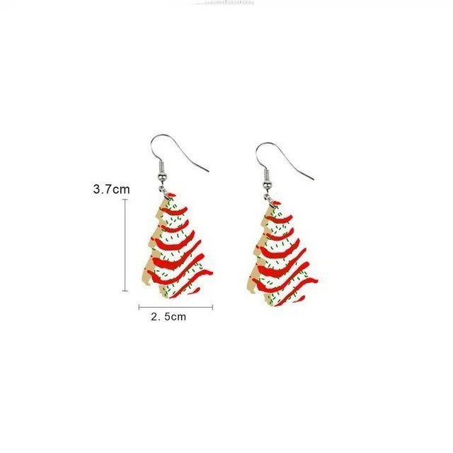 Wholesale 5pcs Christmas Acrylic Cute Earrings