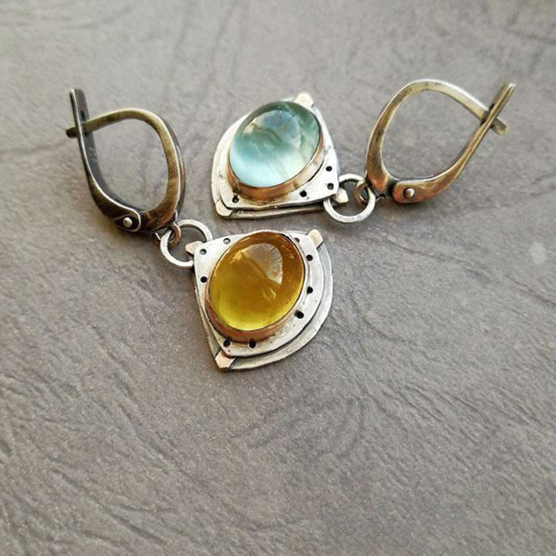 Wholesale  Alloy Natural Cat's Eye Earrings