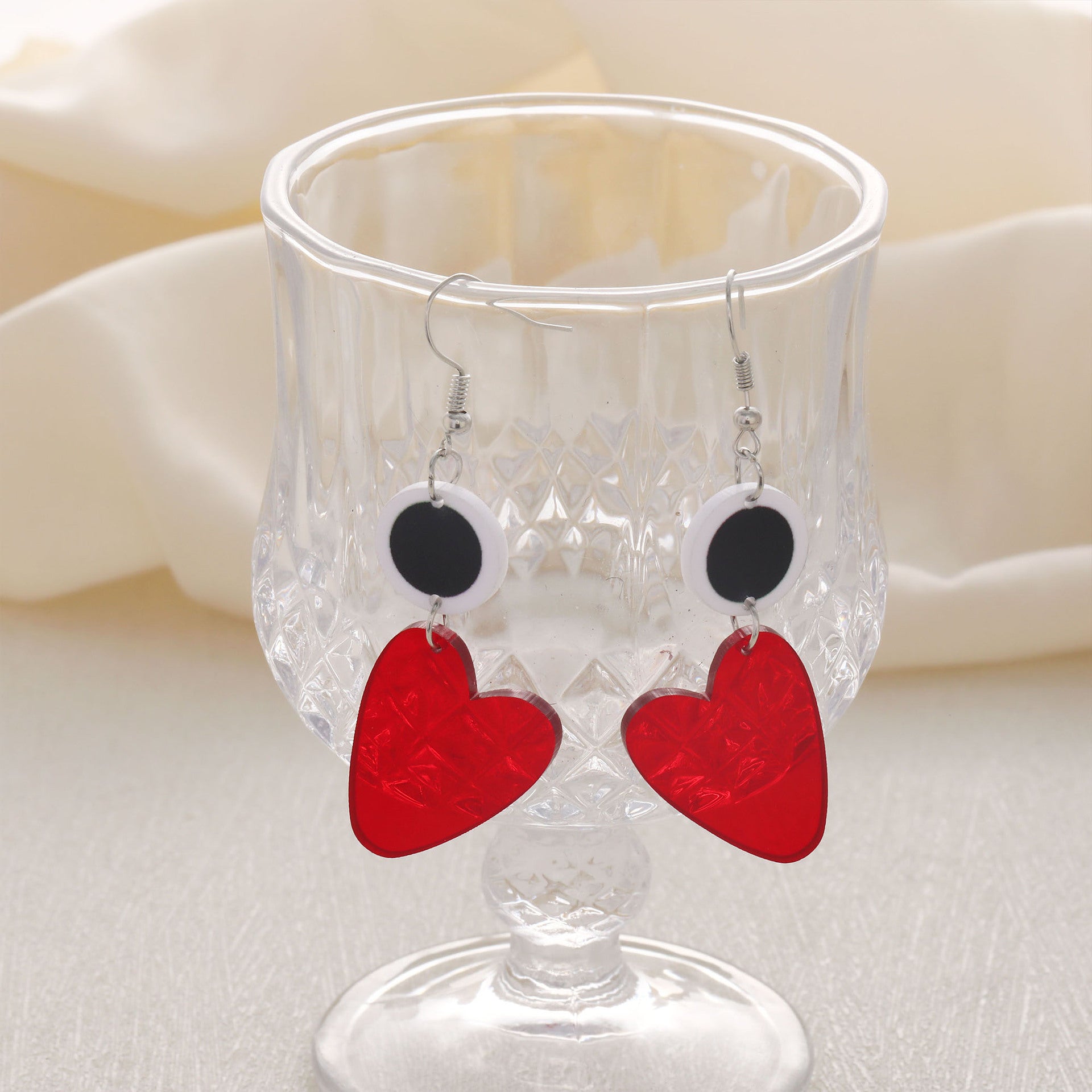 Wholesale  acrylic wooden earrings fashion love geometric earrings