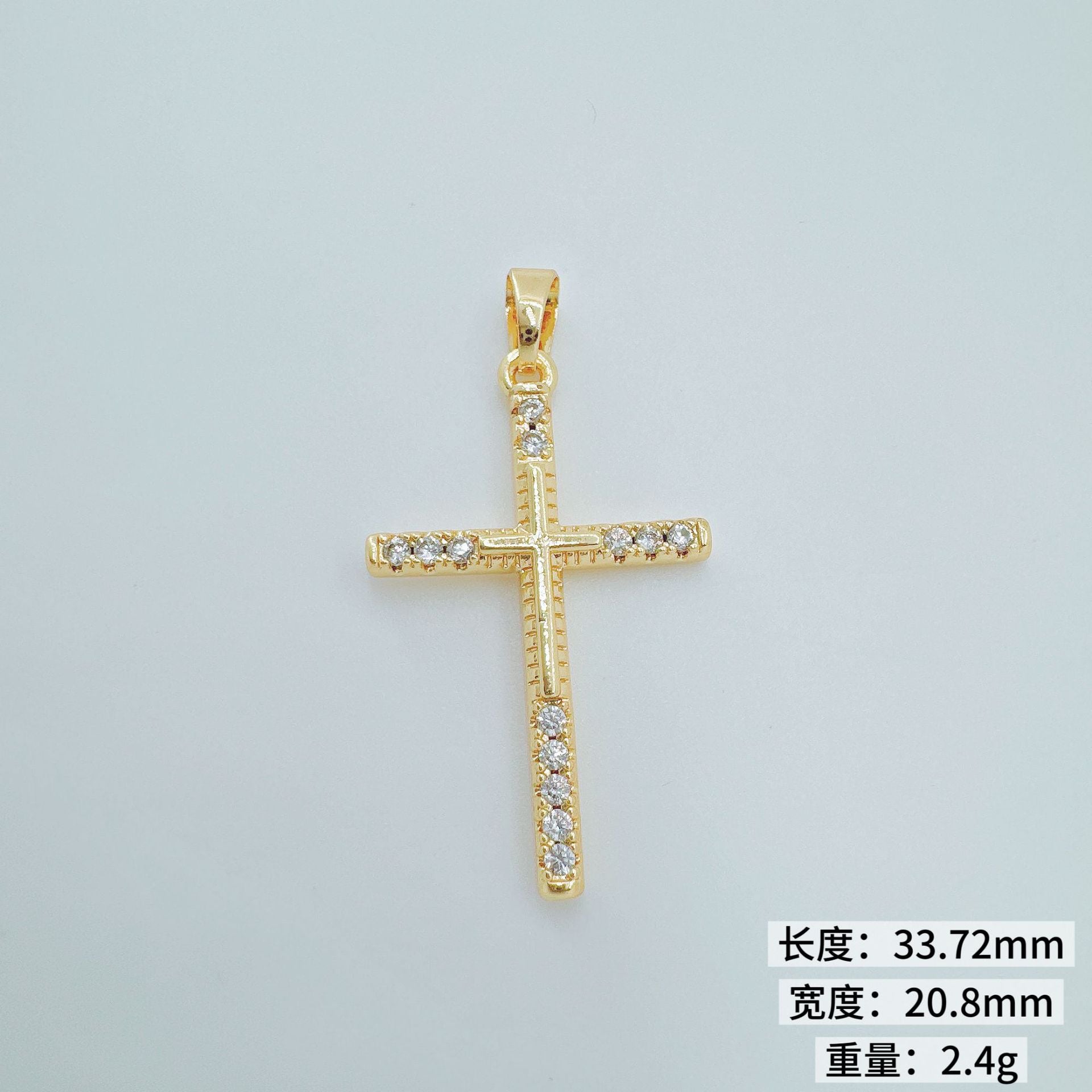 Wholesale Copper Gold Plated Cross Pendant Necklace