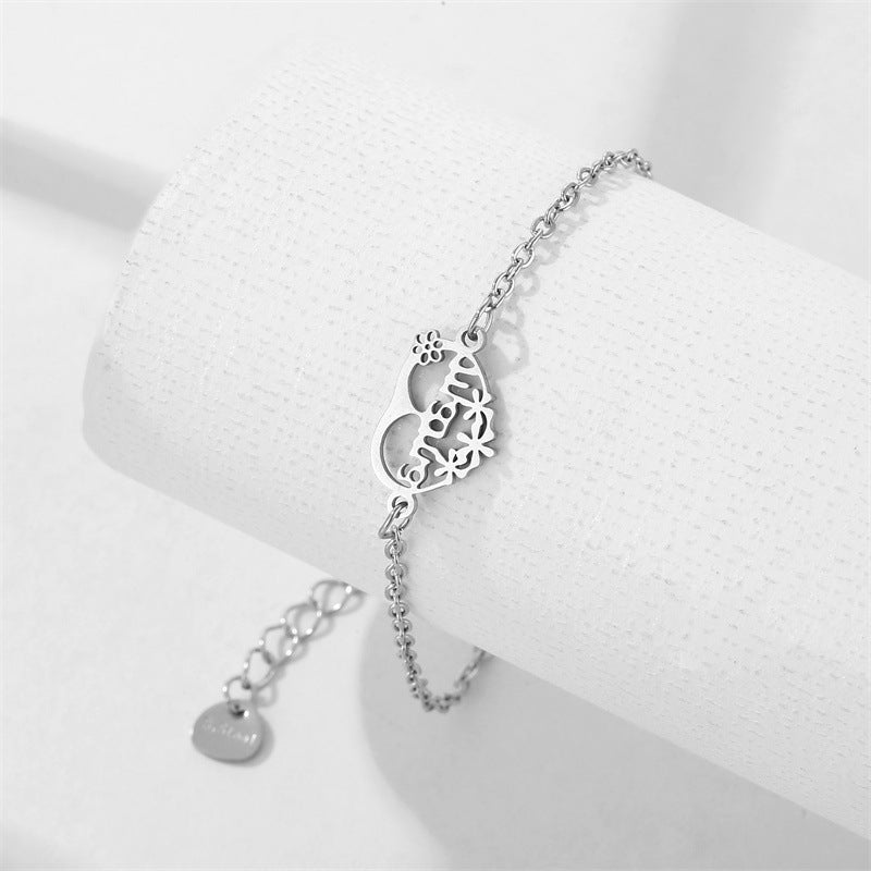Wholesale Titanium Steel Mother's Day Bracelet