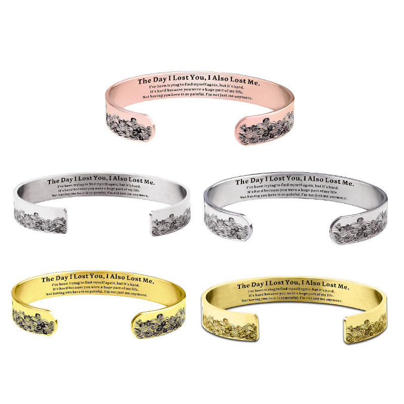 Wholesale Vintage Stainless Steel Bracelets Open Bracelet ACC-BT-Huhe001