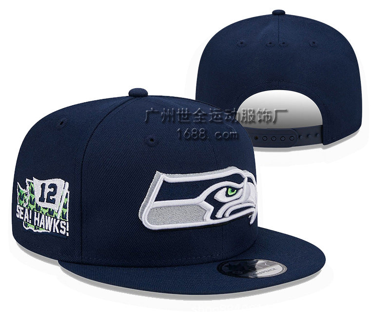 Wholesale Football Cap Embroidery Baseball Cap Flat Brim Hat ACCVIP-HT-ShiQuan001