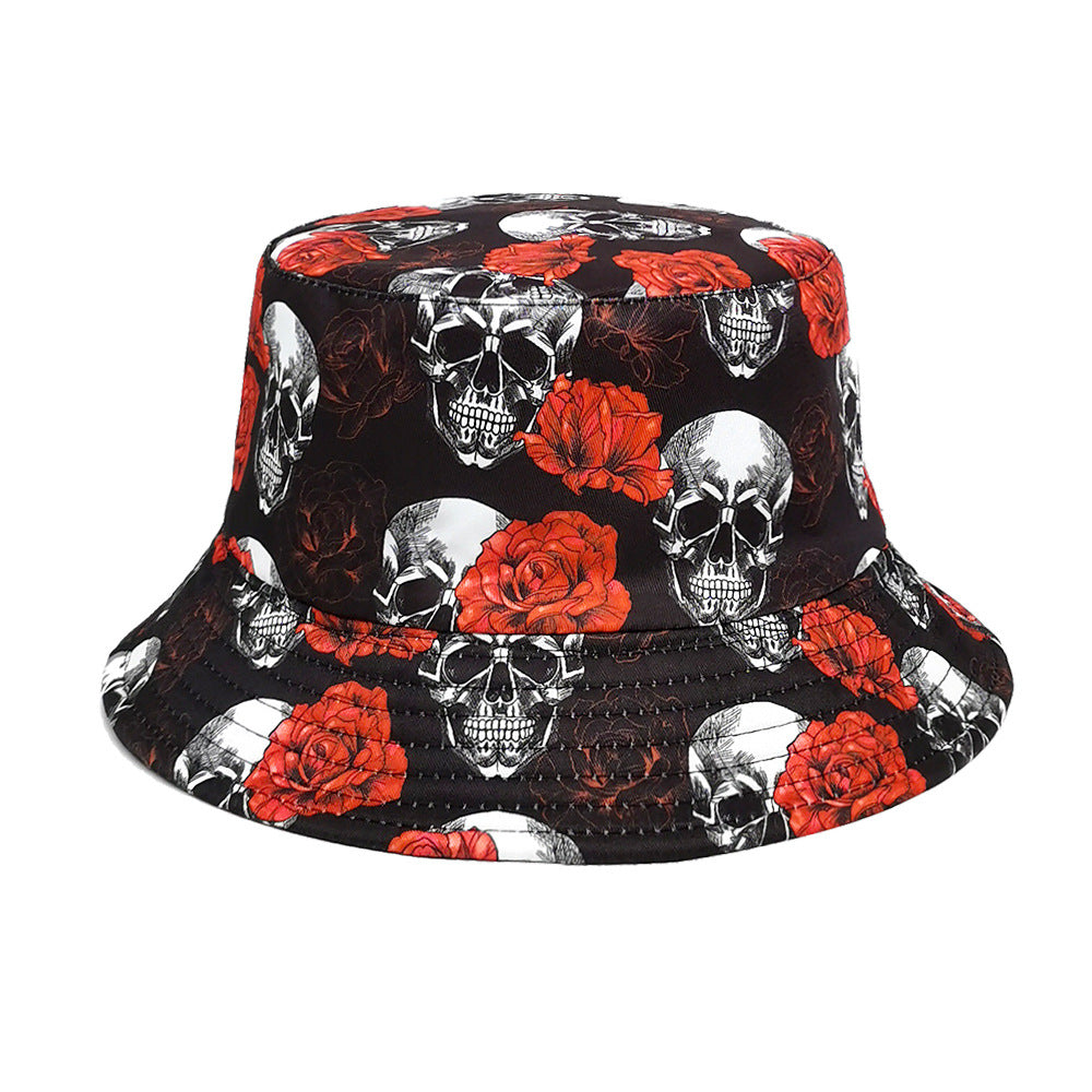 Wholesale  Double-Sided Skull Pumpkin Festival Bucket Hat