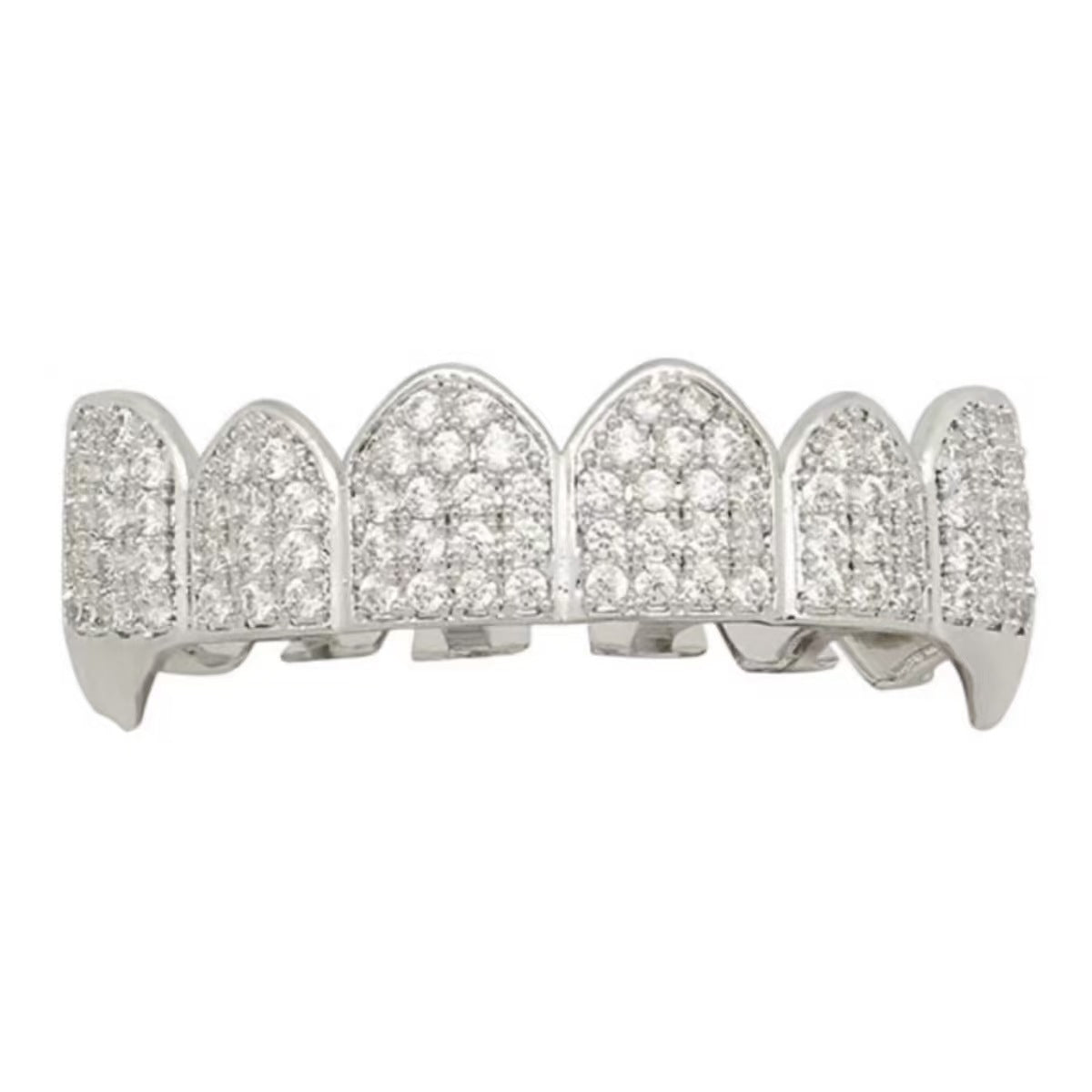 Wholesale Modern Hip-Hop Tooth Grills Gold Plated Alloy Colorful Zirconia Fashion Accessory for Resale