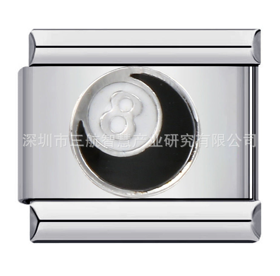 Pulsera de encanto italiano de 5 piezas al por mayor de 9 mm empalme de bricolaje lindo pulsera compuesta de acero inoxidable creativo