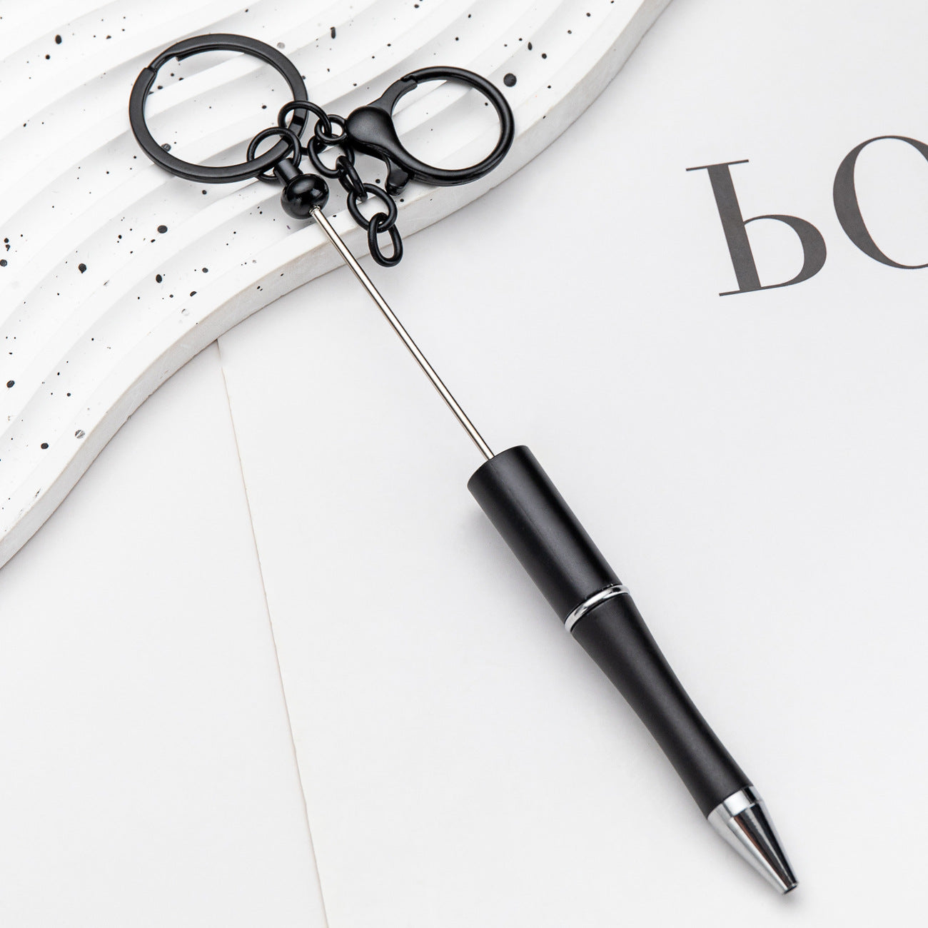 Wholesale  DIY beadable pen rotating medium oil ballpoint pen