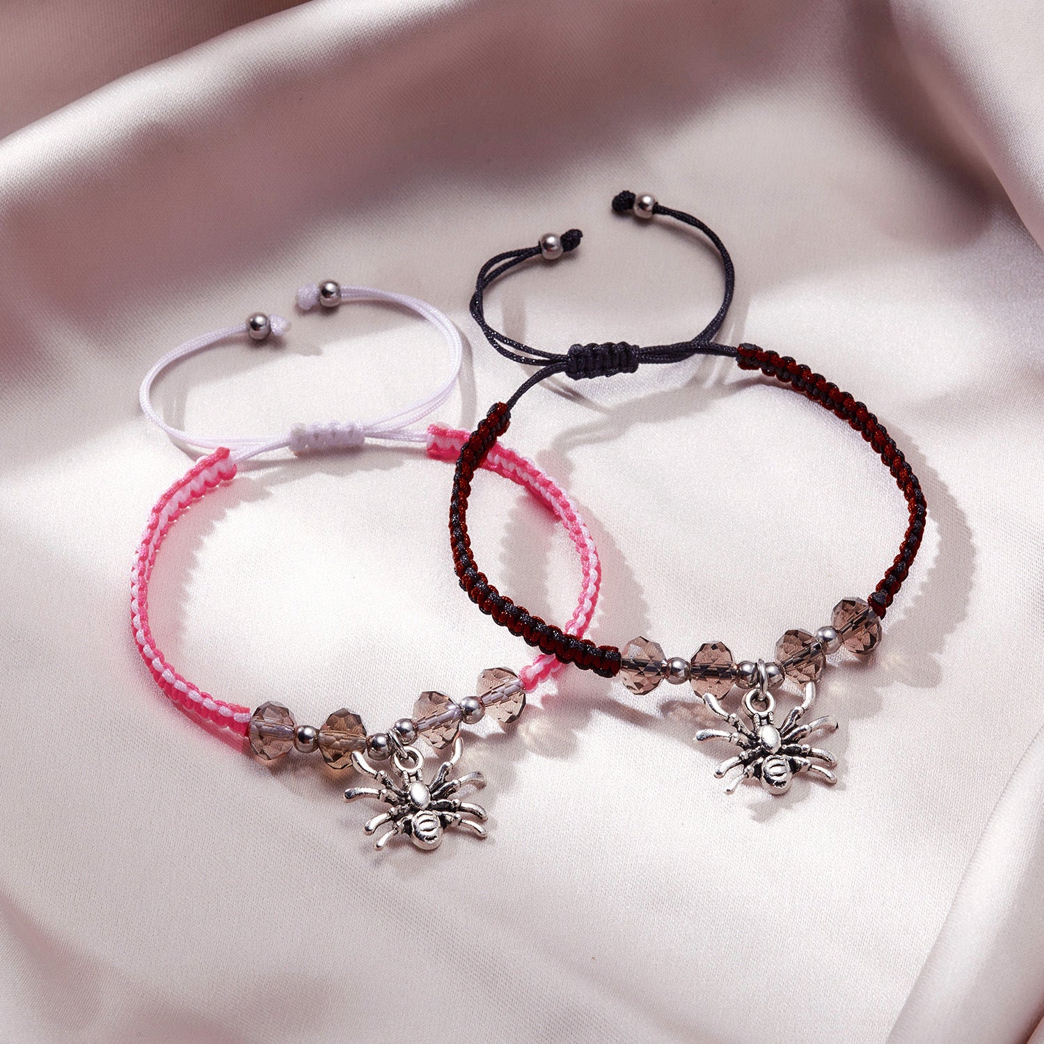 Wholesale  Halloween jewelry creative Spider hand-woven couple bracelet