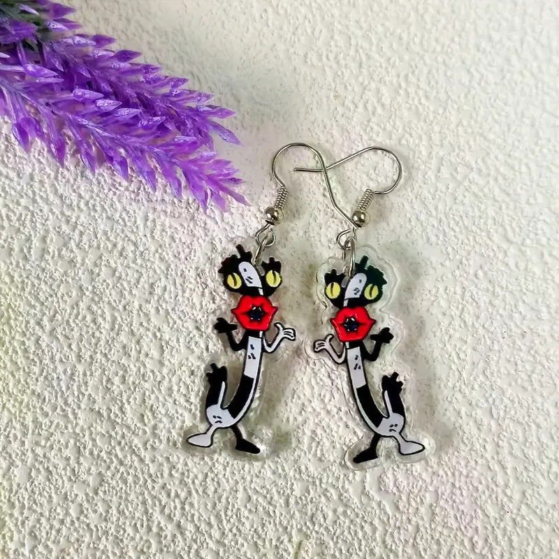 Wholesale Red Lips Monster  Acrylic Earrings