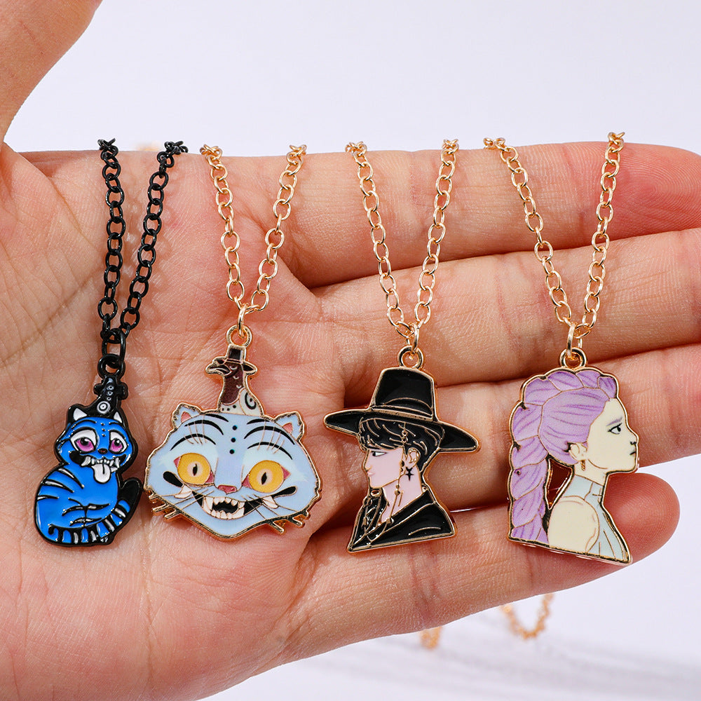 Wholesale KPop Demon Hunters Demon Hunters Necklace Cartoon Character Necklace