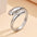 Wholesale water drop opening ring adjustable stainless steel women's gold-plated oil  ring