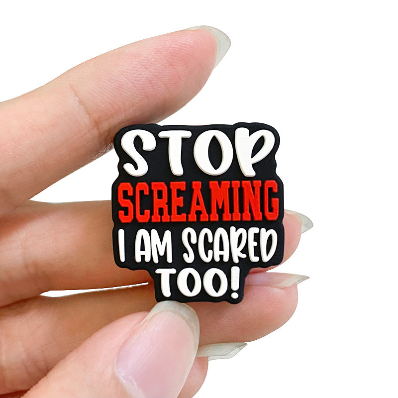 Wholesale 10pcs Silicone Cartoon English Letter Focal Beads ACC-BDS-WDX117