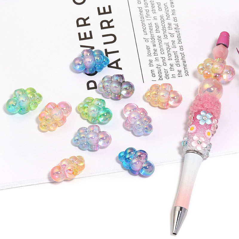 Wholesale  100pcs/pack color-transmitting gradient clouds Acrylic Beads DIY Bead Accessories