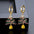 Wholesale color diamond Christmas snowflake Christmas hat earrings
