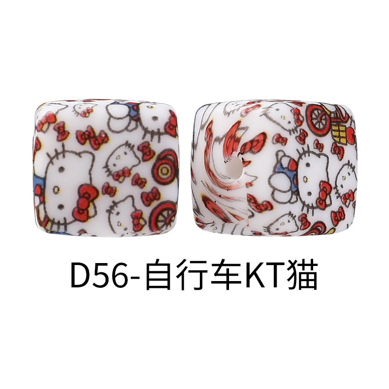 Wholesale Random 100pcs Cube Focal Beads DIY Bead Accessories