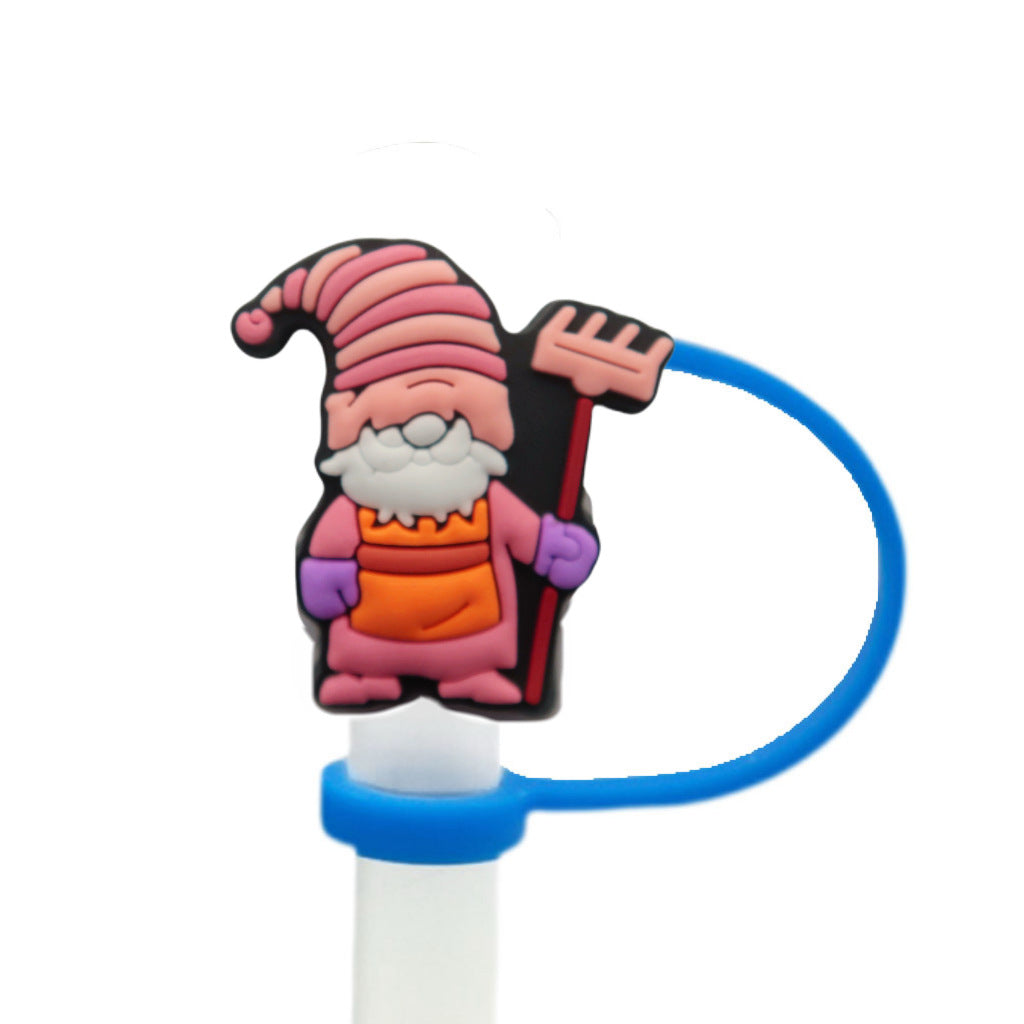 Wholesale 10pcs Christmas Series Cute Cartoon Party  Straw Cover Straw Tube Cap