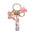 Wholesale Pink letter butterfly tassel keychain