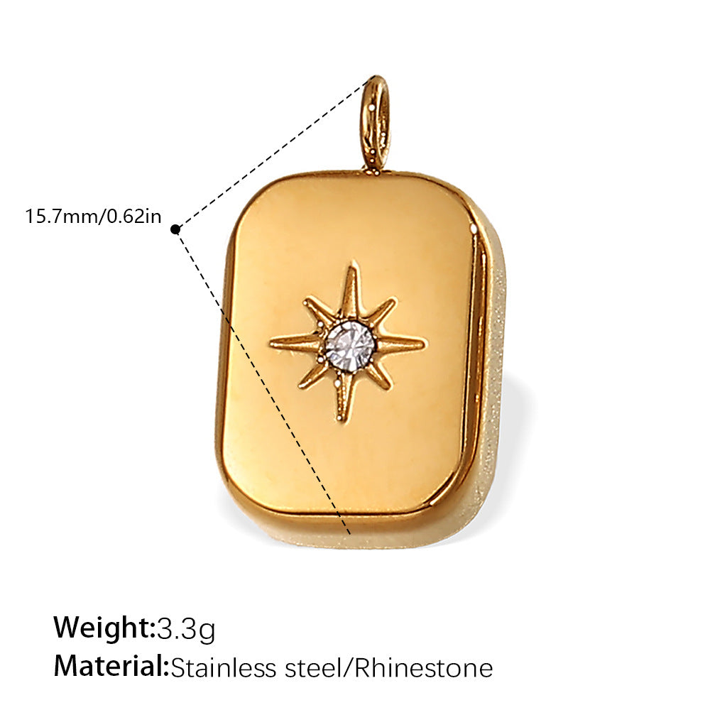Wholesale wind hot sun moon stainless steel plated 18K gold Charms