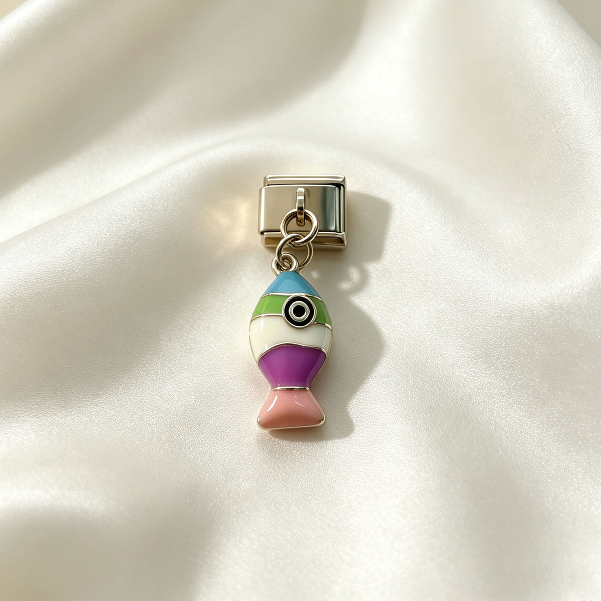 Wholesale Stylish Multicolor Enamel Fish Pendant 304 Stainless Steel DIY Charm Jewelry Making Accessory Gift