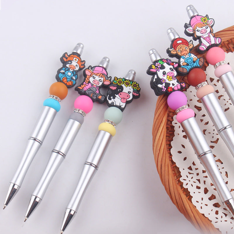 Wholesale  DIY Beaded Pen Creative Handmade Silicone Beads Beaded Pen