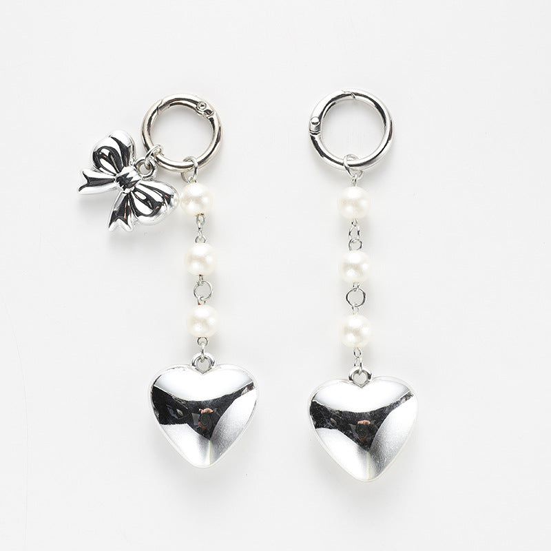 Wholesale Pearl butterfly metal keychain