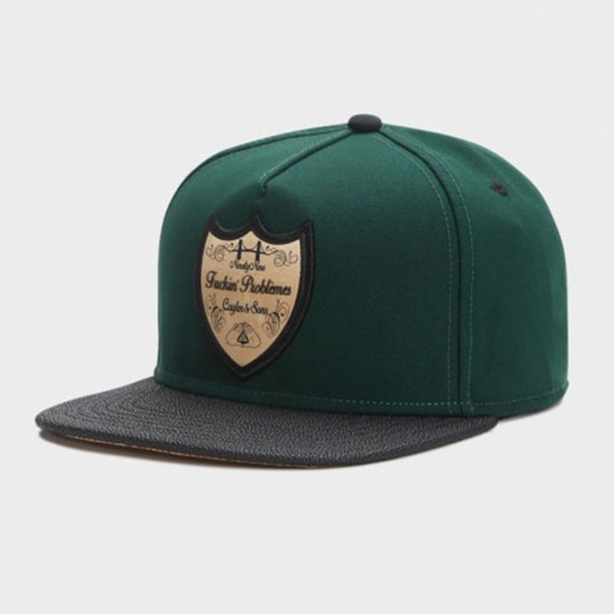Wholesale green hip-hop adjustable breathable flat-brimmed hat  baseball hat