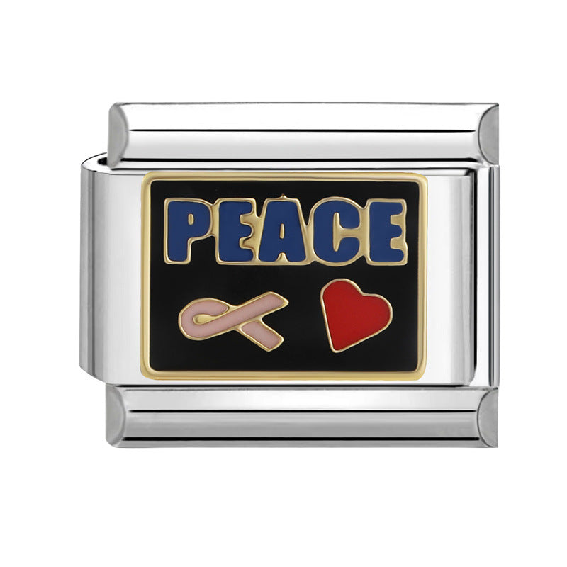 Wholesale Italian Modular Bracelet 9mm DIY Splicing Removable Titanium Steel Combinable Bracelet