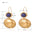 Wholesale stainless steel oval 18k gold-plated inlaid natural stone earrings jewelry
