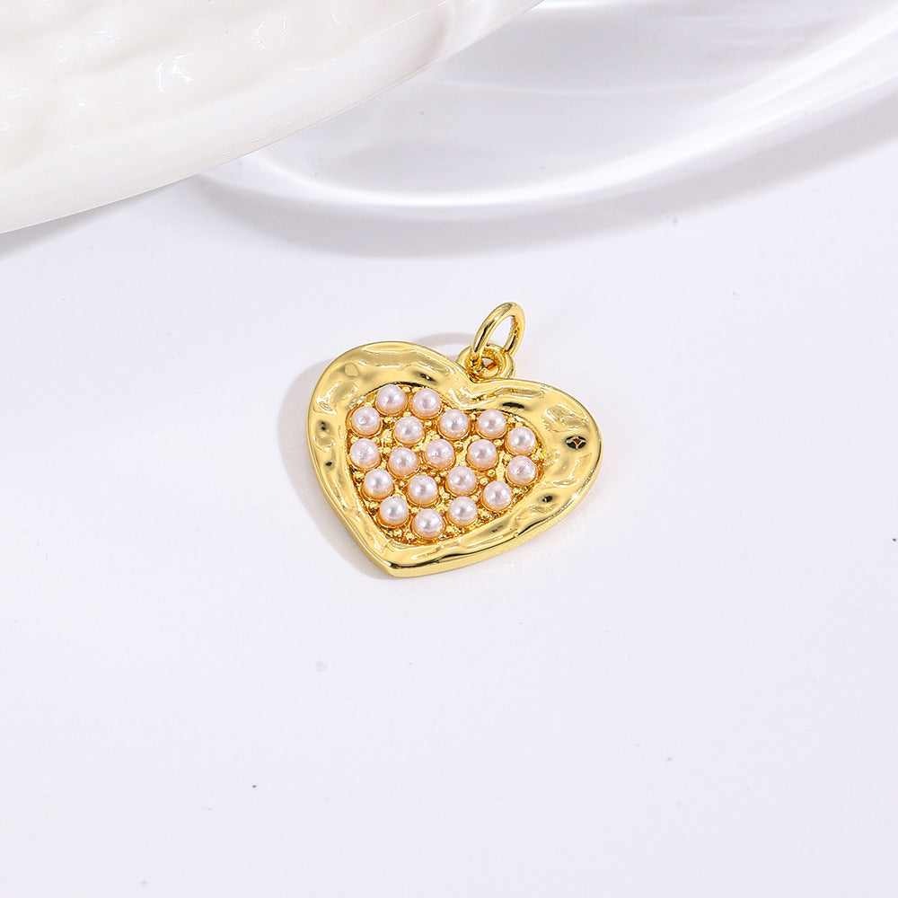 Wholesale Heart necklace copper plated 18k pendant necklace