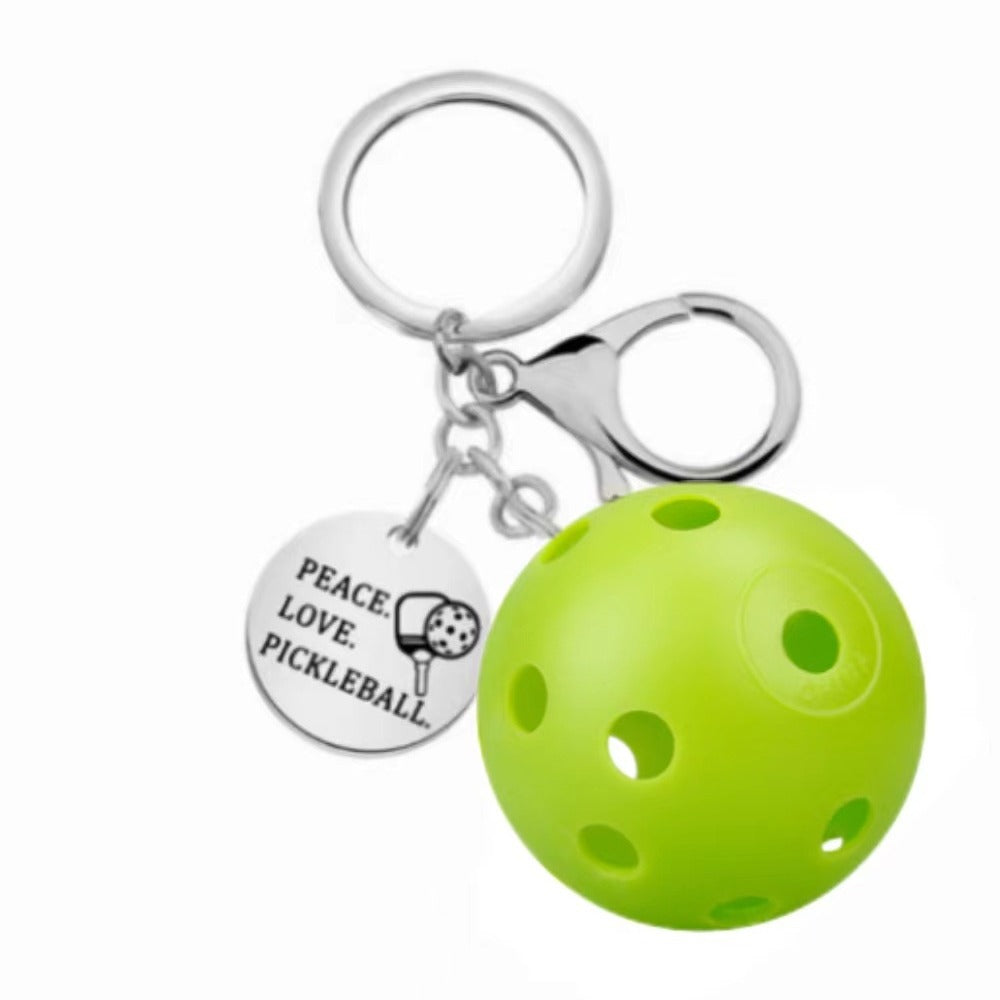 Wholesale Pickleball Stainless Steel Hole Ball Keychains ACC-KC-JinZhu002