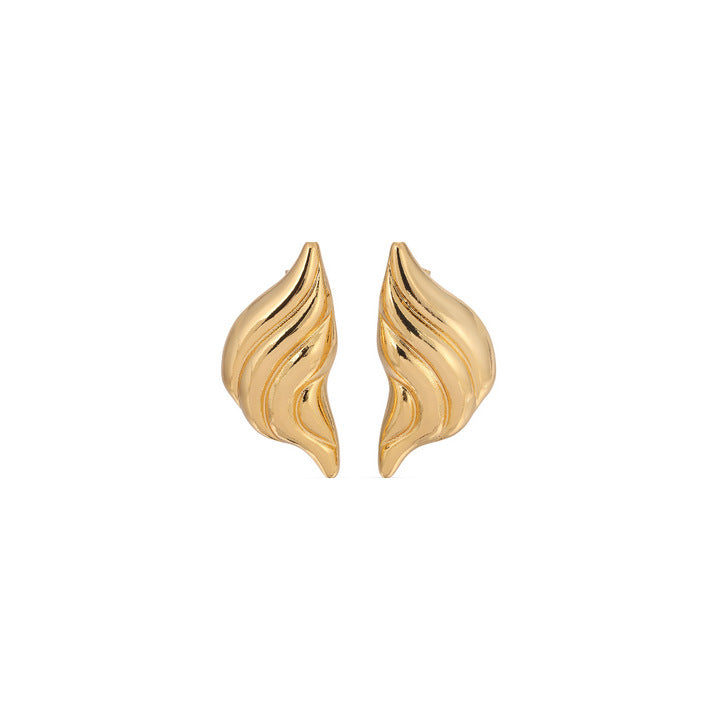 Wholesale 18K gold wings earrings vintage squirrel tail earrings
