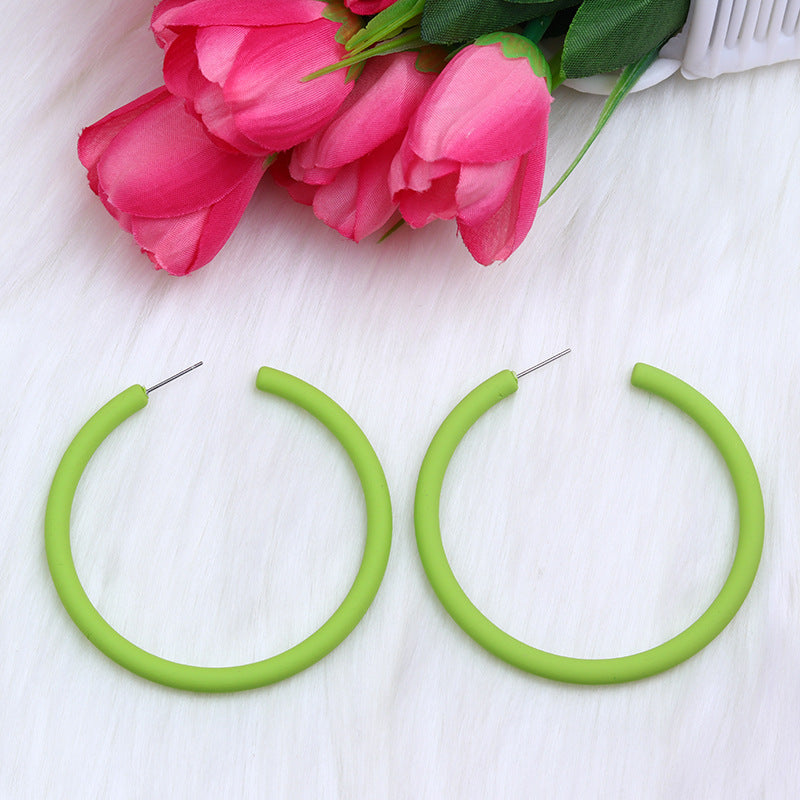 Wholesale  Large C Circle Earrings Acrylic Earrings