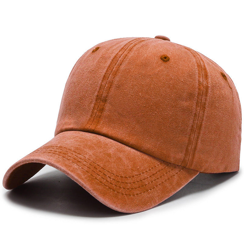 Wholesale Retro Washed Baseball Cap Women S Solid Color Adjustable Distressed Cap Fashion Accessory
