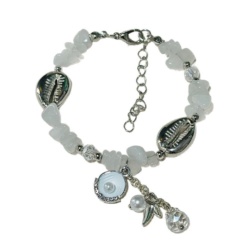 Wholesale  natural crystal irregular gravel bracelet