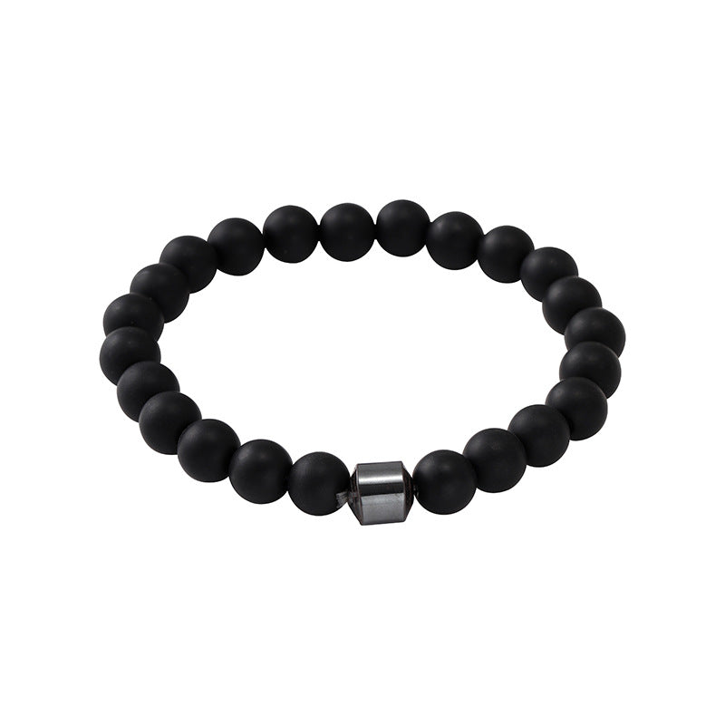 Wholesale  beaded bracelet  white pine stone black stone tiger eye stone volcanic stone  bracelet