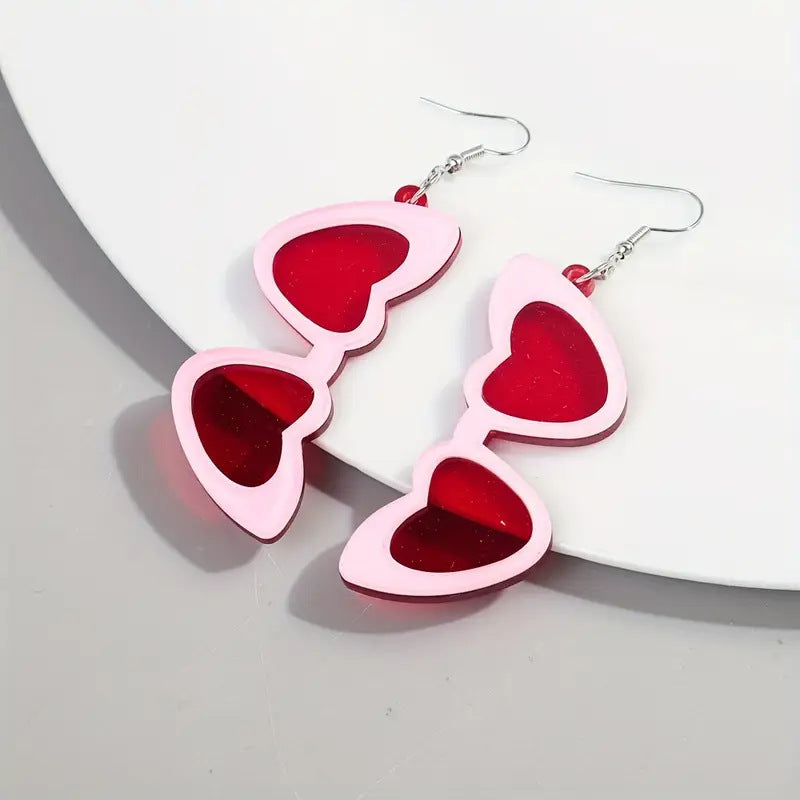 Wholesale  Love Sunglasses Earrings Acrylic Earrings