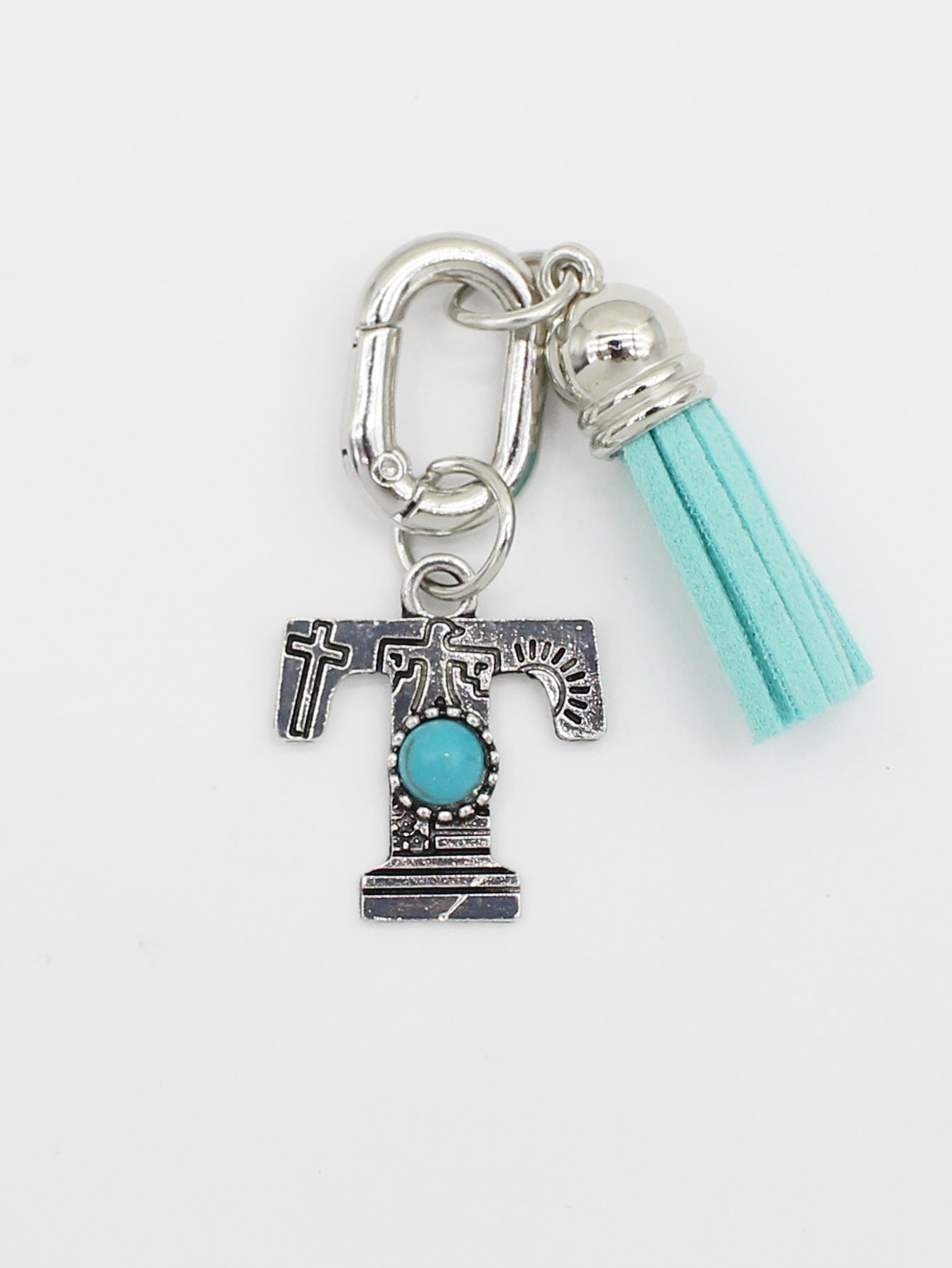 Wholesale New Ethnic Style Turquoise 26-Letter Tassel Shoe Bag Pendant Jewelry
