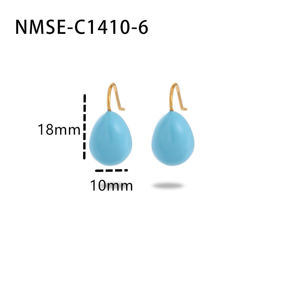 Wholesale Color Oil Drops Bean Stainless Steel Earrings