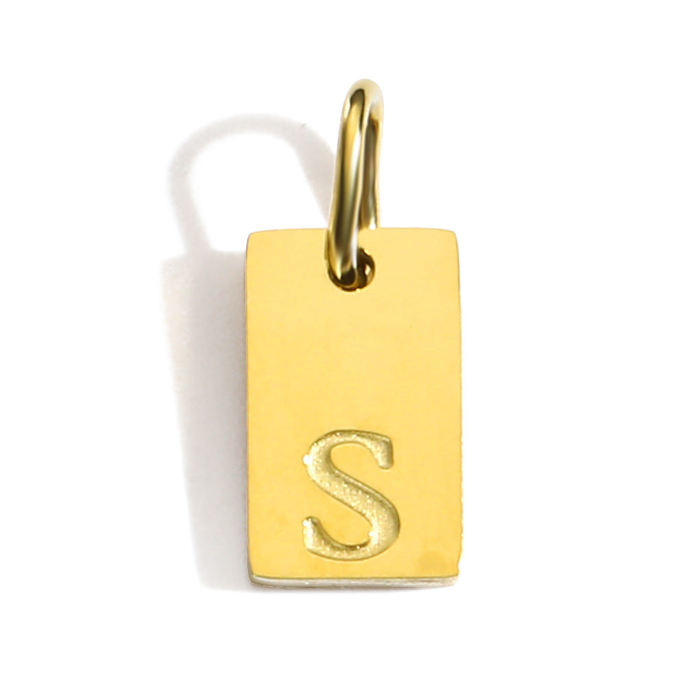 Wholesale Stainless steel birthday stone letter pendant
