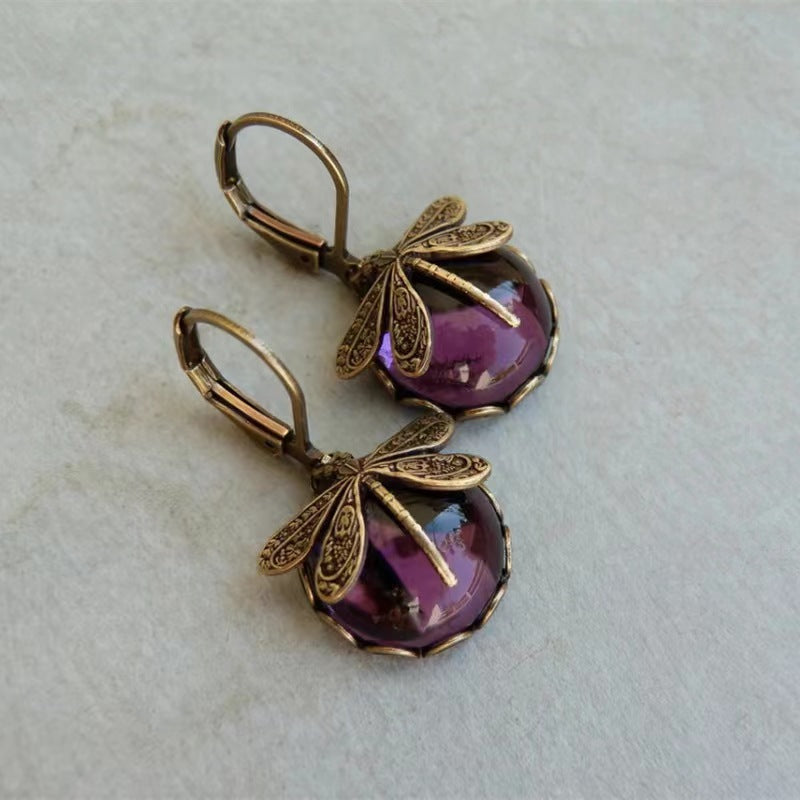 Wholesale Vintage Dragonfly Pattern Alloy Earrings ACC-ES-HaiRao001