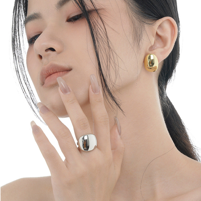 Wholesale  Light Luxury Exaggerated Sterling Silver Ring